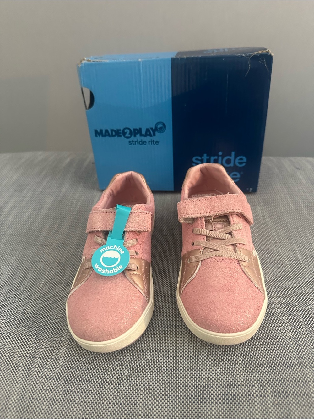 Stride Rite Baby-Girl’s Made2Play Maci Sneaker, Pink, 9.5 Toddler - Picture 6 of 8